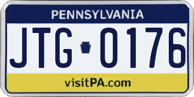 PA license plate JTG0176