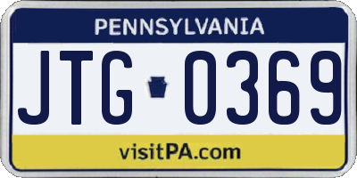 PA license plate JTG0369