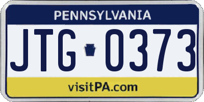 PA license plate JTG0373