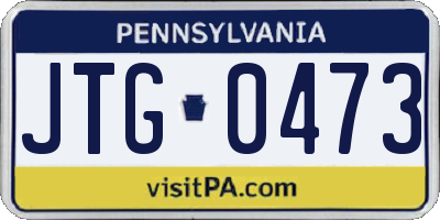 PA license plate JTG0473
