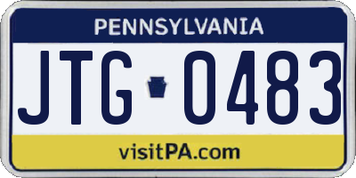 PA license plate JTG0483