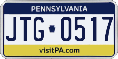 PA license plate JTG0517