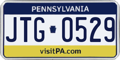 PA license plate JTG0529