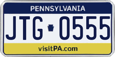 PA license plate JTG0555