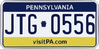 PA license plate JTG0556