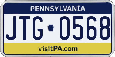 PA license plate JTG0568
