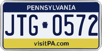PA license plate JTG0572