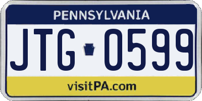PA license plate JTG0599