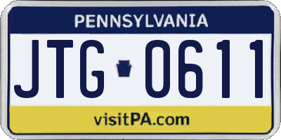 PA license plate JTG0611