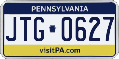 PA license plate JTG0627