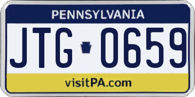 PA license plate JTG0659