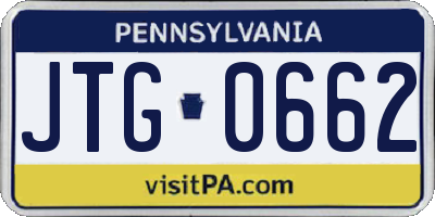 PA license plate JTG0662