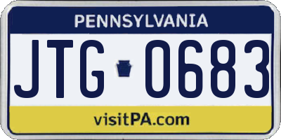 PA license plate JTG0683