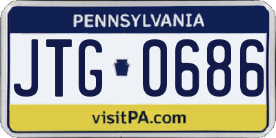 PA license plate JTG0686