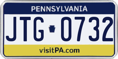 PA license plate JTG0732