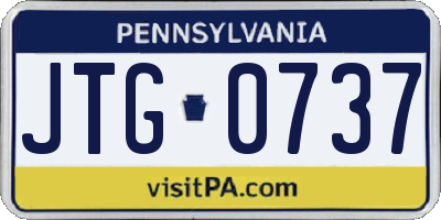 PA license plate JTG0737