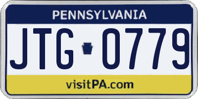PA license plate JTG0779