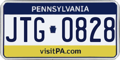 PA license plate JTG0828