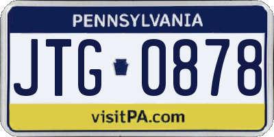 PA license plate JTG0878