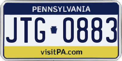 PA license plate JTG0883
