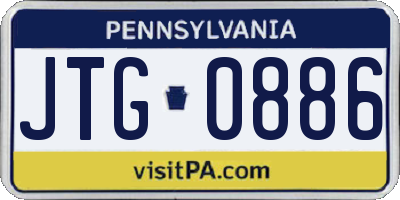PA license plate JTG0886