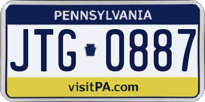PA license plate JTG0887