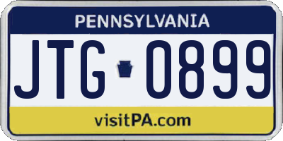 PA license plate JTG0899