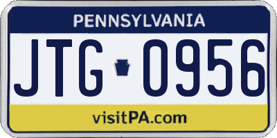 PA license plate JTG0956