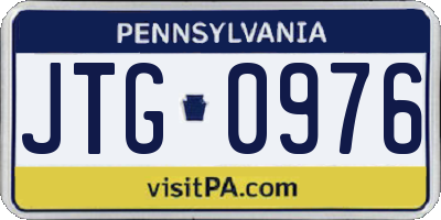PA license plate JTG0976