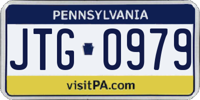 PA license plate JTG0979