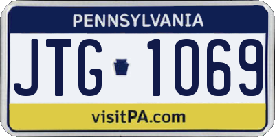 PA license plate JTG1069