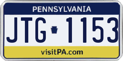 PA license plate JTG1153