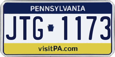 PA license plate JTG1173