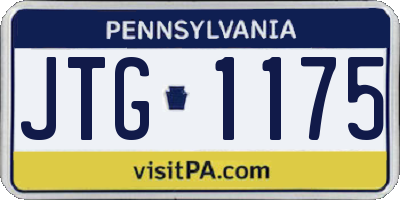 PA license plate JTG1175