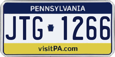 PA license plate JTG1266