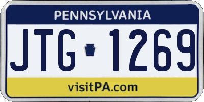 PA license plate JTG1269