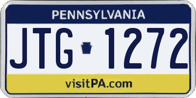 PA license plate JTG1272