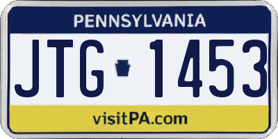 PA license plate JTG1453
