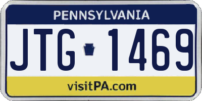 PA license plate JTG1469