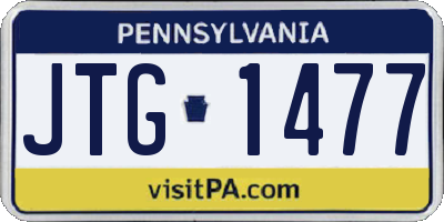PA license plate JTG1477