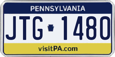 PA license plate JTG1480