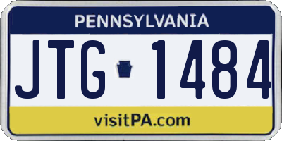 PA license plate JTG1484