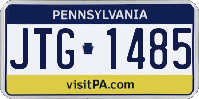 PA license plate JTG1485