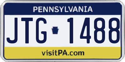 PA license plate JTG1488