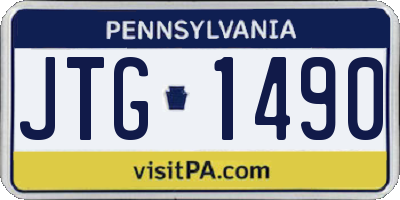 PA license plate JTG1490