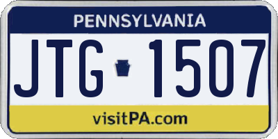 PA license plate JTG1507