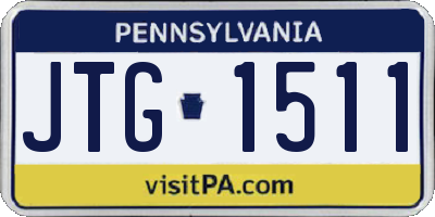 PA license plate JTG1511