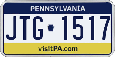 PA license plate JTG1517