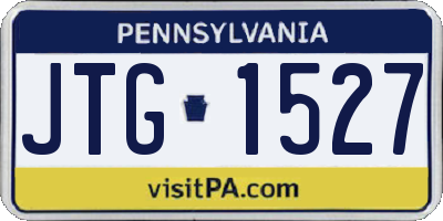 PA license plate JTG1527