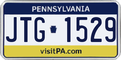 PA license plate JTG1529